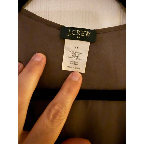 J.Crew olive green dress size10 - Picture 3 of 5